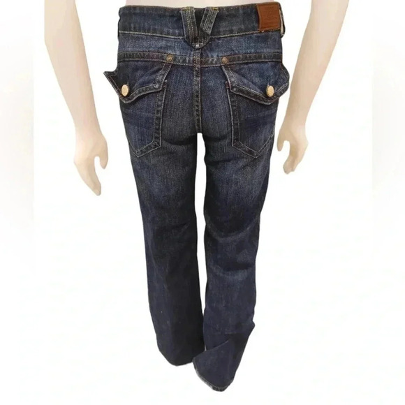 Tommy Hilfiger Straight Leg Low Rise Dark Wash Jeans Size 27 - Picture 2 of 9